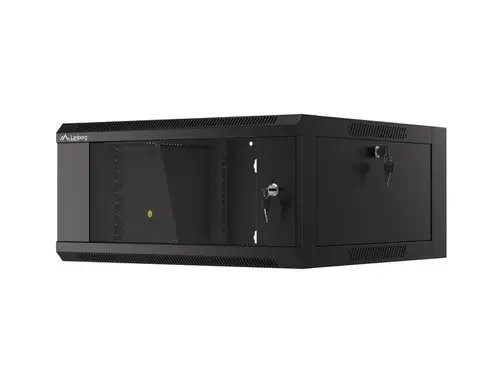 Комуникационен шкаф, Lanberg rack cabinet 19" wall-mounted 4U 600 fast assembly (flat pack) black - image 3