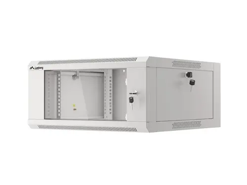 Комуникационен шкаф, Lanberg rack cabinet 19" wall-mounted 4U 600 fast assembly (flat pack) grey - image 7