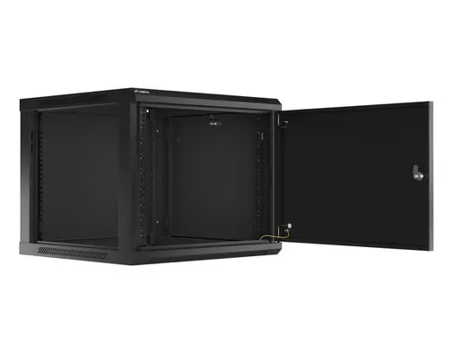 Комуникационен шкаф, Lanberg rack cabinet 19" wall-mount 9U/600x600 for self-assembly with metal door black (flat pack) - image 2
