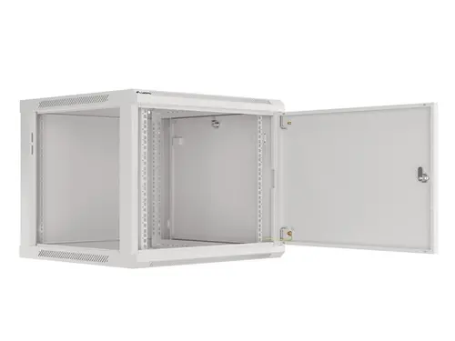 Комуникационен шкаф, Lanberg rack cabinet 19" wall-mount 9U/600x600 for self-assembly with metal door grey (flat pack) - image 1