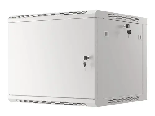 Комуникационен шкаф, Lanberg rack cabinet 19" wall-mount 9U/600x600 for self-assembly with metal door grey (flat pack) - image 2