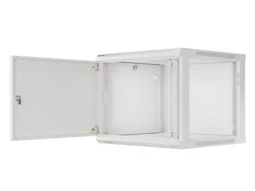 Комуникационен шкаф, Lanberg rack cabinet 19" wall-mount 9U/600x600 for self-assembly with metal door grey (flat pack) - image 4