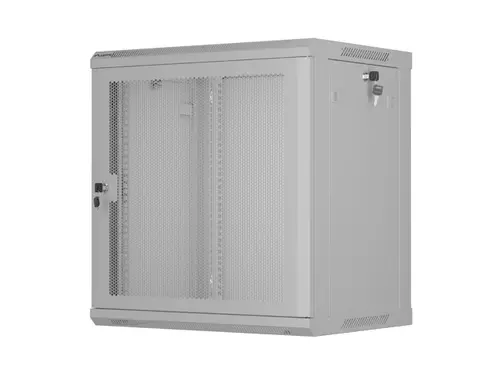 Комуникационен шкаф, Lanberg rack cabinet 19" wall-mount 12U/600x450 with perforated door grey (flat pack) - image 12