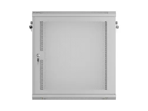 Комуникационен шкаф, Lanberg rack cabinet 19" wall-mount 12U/600x450 with perforated door grey (flat pack) - image 1