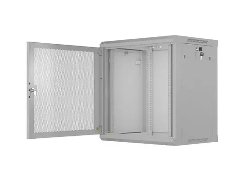 Комуникационен шкаф, Lanberg rack cabinet 19" wall-mount 12U/600x450 with perforated door grey (flat pack) - image 6