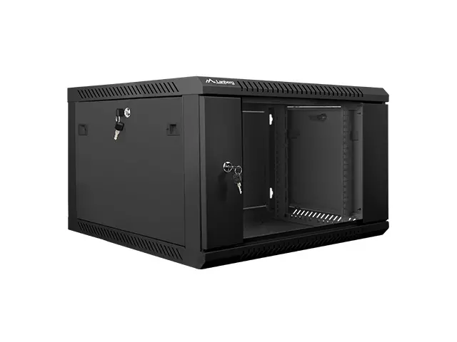 Rack επικοινωνιών, Lanberg ντουλάπι rack 19" επιτοίχιο 6U / 600x600 για αυτοσυναρμολόγηση (flat pack), μαύρο