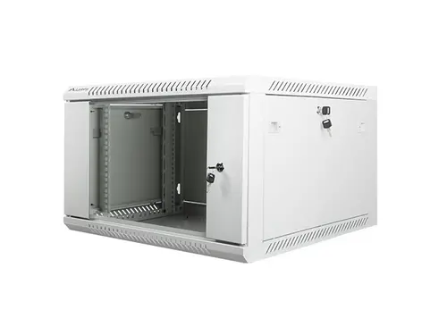 Комуникационен шкаф, Lanberg rack cabinet 19" wall-mount 6U / 600x600 for self-assembly (flat pack), grey - image 2