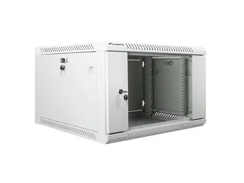 Комуникационен шкаф, Lanberg rack cabinet 19" wall-mount 6U / 600x600 for self-assembly (flat pack), grey