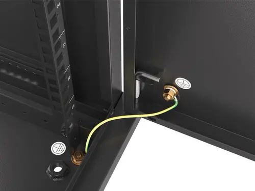 Комуникационен шкаф, Lanberg rack cabinet 19" wall-mount 12U/600x450 for self-assembly with metal door black (flat pack) - image 12