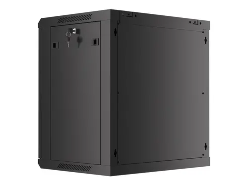 Комуникационен шкаф, Lanberg rack cabinet 19" wall-mount 12U/600x450 for self-assembly with metal door black (flat pack) - image 1