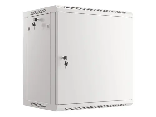 Комуникационен шкаф, Lanberg rack cabinet 19" wall-mount 12U/600x450 for self-assembly with metal door grey (flat pack)