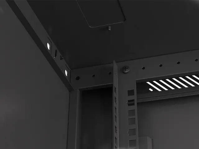 Комуникационен шкаф, Lanberg rack cabinet 19" wall-mount 12U/600x600 for self-assembly with metal door black (flat pack) - image 3