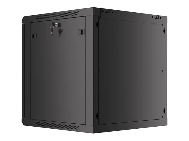 Комуникационен шкаф, Lanberg rack cabinet 19" wall-mount 12U/600x600 for self-assembly with metal door black (flat pack) - image 4