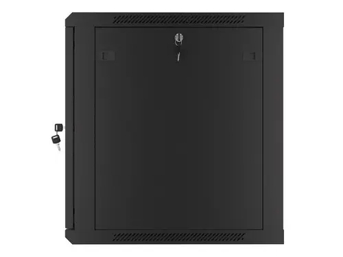 Ερμάριο επικοινωνιών, Lanberg rack 19" επιτοίχιο 12U/600x600 για αυτοσυναρμολόγηση με μεταλλική πόρτα, μαύρο (flat pack) - 8