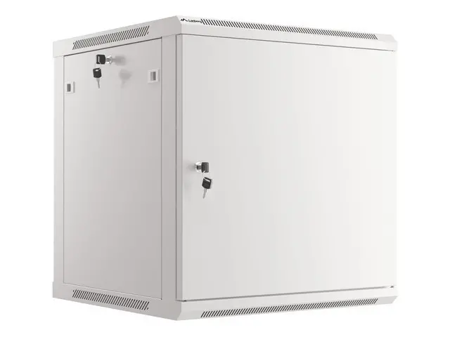 Комуникационен шкаф, Lanberg rack cabinet 19" wall-mount 12U/600x600 for self-assembly with metal door grey (flat pack)