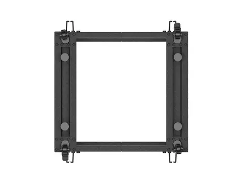 Комуникационен шкаф, Lanberg open rack 19" 9U 600x600-1100 adjustable, black - image 2