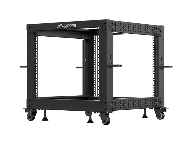 Dulap de comunicații, Lanberg rack deschis 19" 9U 600x600-1100 reglabil, negru - image 4