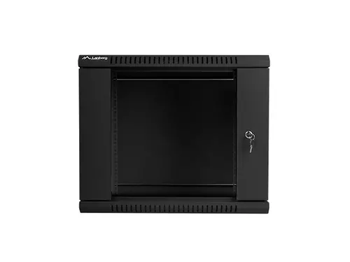 Комуникационен шкаф, Lanberg rack cabinet 19" wall-mount 9U / 600x600 for self-assembly (flat pack), black - image 1