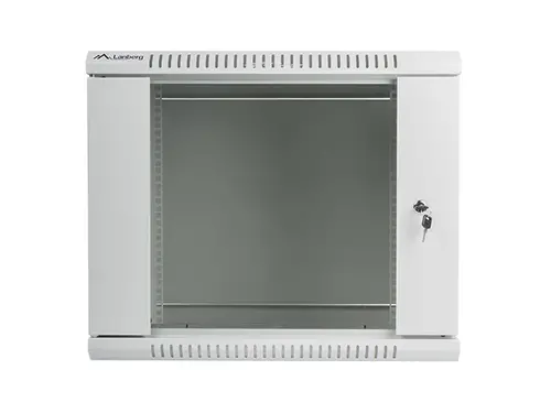Комуникационен шкаф, Lanberg rack cabinet 19" wall-mount 9U / 600x600 for self-assembly (flat pack), grey - image 1