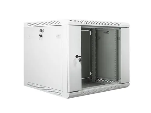 Комуникационен шкаф, Lanberg rack cabinet 19" wall-mount 9U / 600x600 for self-assembly (flat pack), grey