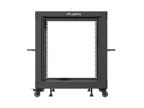 Комуникационен шкаф, Lanberg open rack 19" 12U 600x600-1100 adjustable, black - image 1