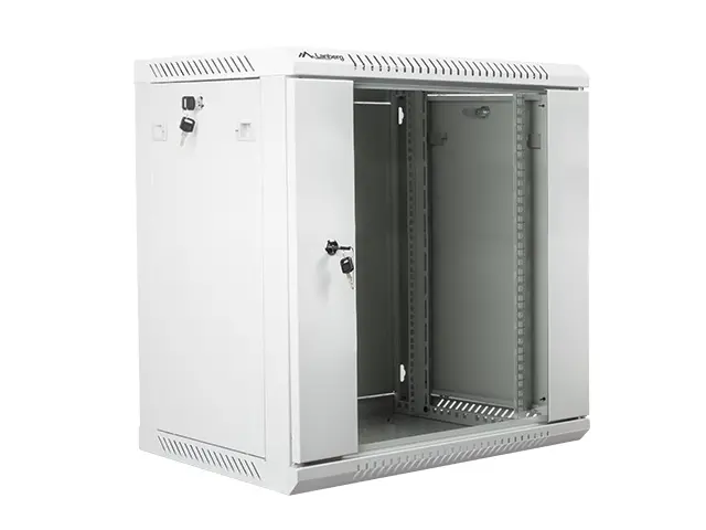 Ερμάριο επικοινωνιών, Lanberg rack 19" επιτοίχιο 12U / 600x450 για αυτοσυναρμολόγηση (flat pack), γκρι