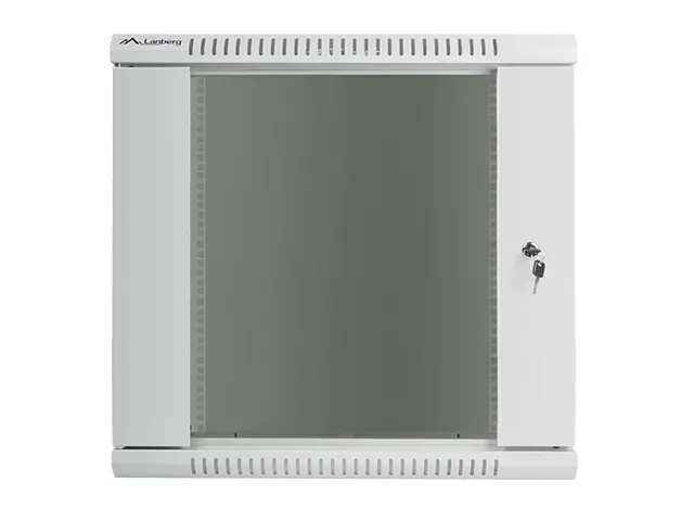 Dulap de comunicații, Lanberg rack 19" montaj pe perete 12U / 600x450 pentru autoasamblare (flat pack), gri - image 1