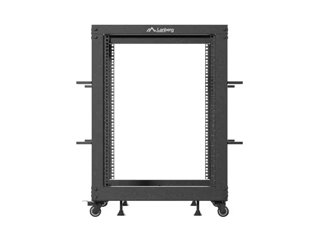 Комуникационен шкаф, Lanberg open rack 19" 15U 600x600-1100 adjustable, black - image 5