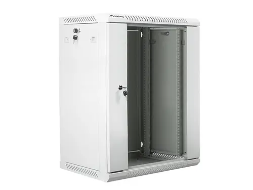 Комуникационен шкаф, Lanberg rack cabinet 19" wall-mount 15U / 600x450 for self-assembly (flat pack), grey