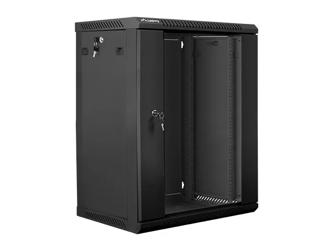 Комуникационен шкаф, Lanberg rack cabinet 19" wall-mount 15U / 600x450 for self-assembly (flat pack), black