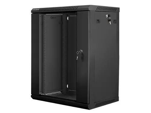 Комуникационен шкаф, Lanberg rack cabinet 19" wall-mount 15U / 600x450 for self-assembly (flat pack), black - image 2