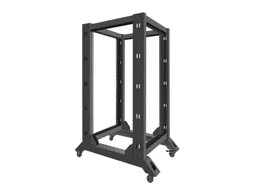 Комуникационен шкаф, Lanberg open rack 19" 22U 600x800, black - image 1