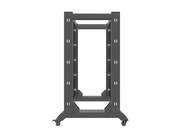 Комуникационен шкаф, Lanberg open rack 19" 22U 600x800, black - image 5