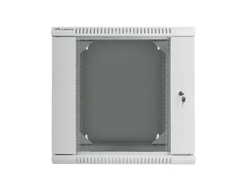 Комуникационен шкаф, Lanberg rack cabinet 19" double-section wall-mount 12U / 600x600 for self-assembly (flat pack), grey - image 1