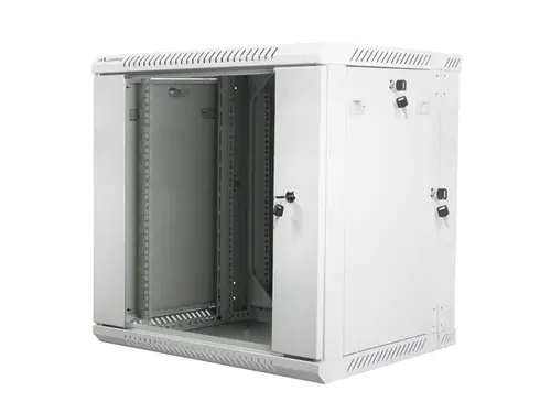 Комуникационен шкаф, Lanberg rack cabinet 19" double-section wall-mount 12U / 600x600 for self-assembly (flat pack), grey - image 2