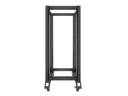 Комуникационен шкаф, Lanberg open rack 19" 27U  600x800, black - image 4
