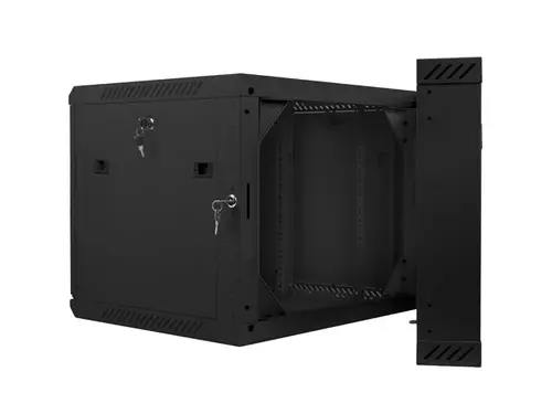 Комуникационен шкаф, Lanberg rack cabinet 19" double-section wall-mount 9U / 600x600 for self-assembly (flat pack), black - image 5