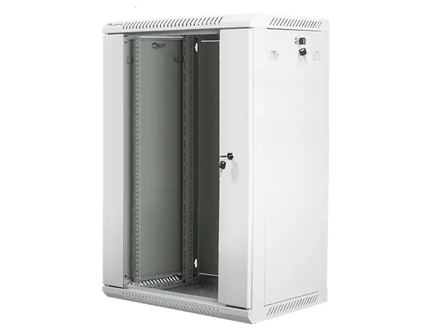 Комуникационен шкаф, Lanberg rack cabinet 19" wall-mount 18U / 600x450 for self-assembly (flat pack), grey - image 2