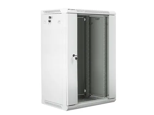 Dulap de comunicații, Lanberg dulap rack 19" de perete 18U / 600x450 pentru autoasamblare (flat pack), gri - 1