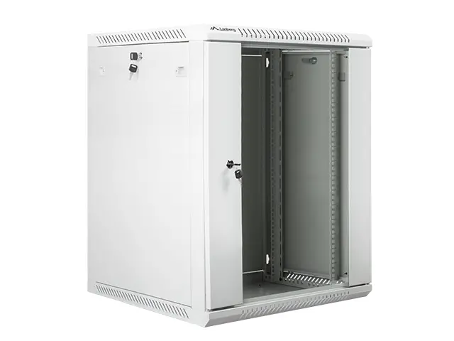 Комуникационен шкаф, Lanberg rack cabinet 19" wall-mount 15U / 600x600 for self-assembly (flat pack), grey