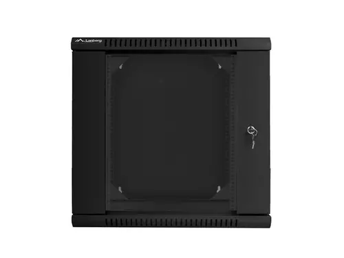 Dulap de comunicații, Lanberg rack 19" cu două secțiuni pentru montare pe perete 12U / 600x600 pentru autoasamblare (flat pack), negru - 2