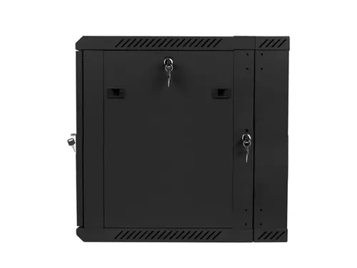 Ερμάριο επικοινωνιών, Lanberg rack 19" διπλού τμήματος επιτοίχιο 12U / 600x600 για αυτοσυναρμολόγηση (flat pack), μαύρο - 7