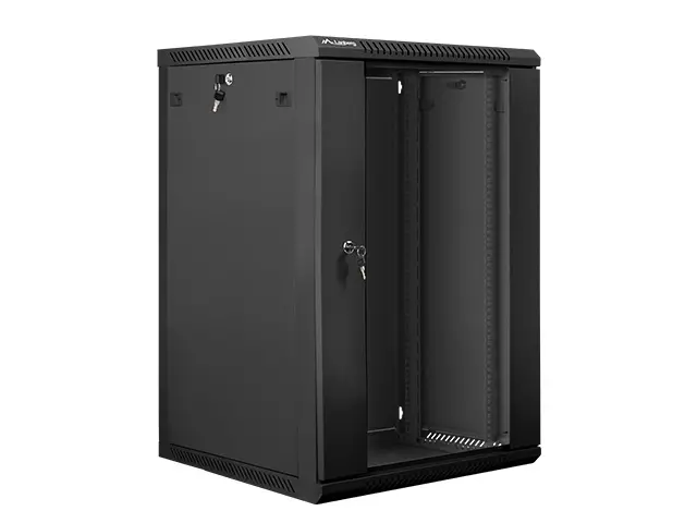 Комуникационен шкаф, Lanberg rack cabinet 19" wall-mount 18U / 600x600 for self-assembly (flat pack), black