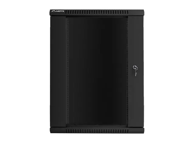 Dulap de comunicații, Lanberg rack 19" pentru montare pe perete 18U / 600x600 pentru autoasamblare (flat pack), negru - image 1