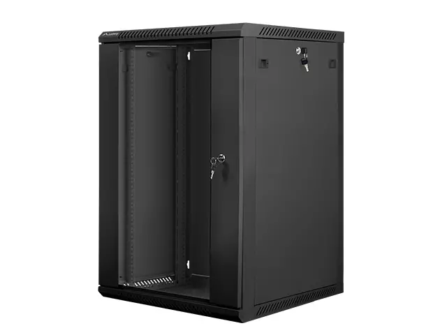 Комуникационен шкаф, Lanberg rack cabinet 19" wall-mount 18U / 600x600 for self-assembly (flat pack), black - image 2