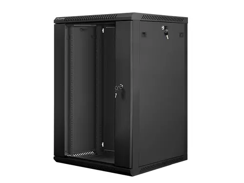 Комуникационен шкаф, Lanberg rack cabinet 19" wall-mount 18U / 600x600 for self-assembly (flat pack), black - image 2
