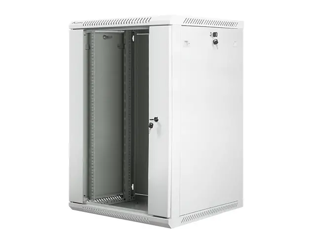 Комуникационен шкаф, Lanberg rack cabinet 19" wall-mount 18U / 600x600 for self-assembly (flat pack), grey - image 2