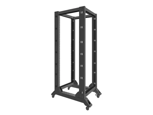 Комуникационен шкаф, Lanberg open rack 19" 32U  600x800, black - image 2