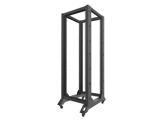 Комуникационен шкаф, Lanberg open rack 19" 32U  600x800, black - image 3