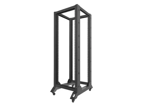 Комуникационен шкаф, Lanberg open rack 19" 32U  600x800, black - image 3
